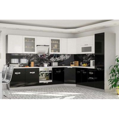 Bucătărie Carmen (alb/negru) Acasa la comanda design individual pret accesibil, livrare , credit , transfer, mobila moderna