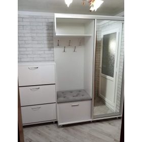 dulap alb pentru antreu cu oglinda si tumba Acasa la comanda design individual pret accesibil, livrare , credit , transfer,...